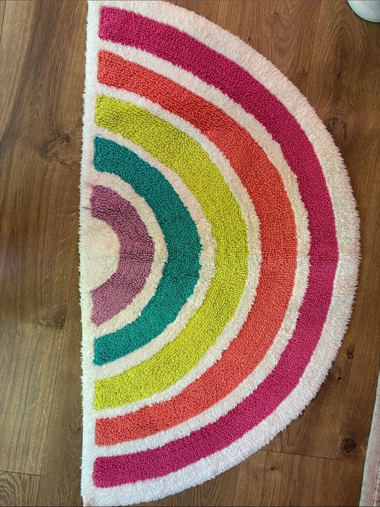 Pillowfort Other - Pillowfort Colorful Rainbow Semi-Circle Bath Rug Pink Orange Teal Green Purple